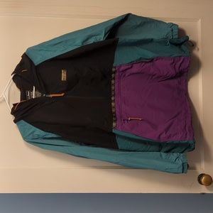 LL Bean Women's Mountain Classic Anorak Multi-Color jacket 3xl